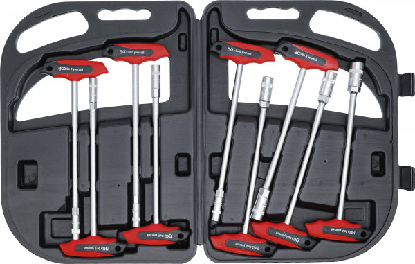 Steckschlüssel-Satz mit T-Griff 9-tlg. SW 6–14 mm