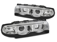 Scheinwerfer Angel Eyes LED 3D Chrom passend für BMW E38 94-01 Scheinwerfer Angel Eyes LED 3D Chrom passend für BMW E38 94-01