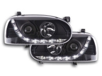 Scheinwerfer Set Daylight LED TFL-Optik passend für VW Golf 3 91-97 schwarz Scheinwerfer Set Daylight LED TFL-Optik passend für VW Golf 3 91-97 schwarz
