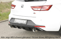 Rieger Heckeinsatz matt schwarz für Seat Leon FR (5F) 5-tür. (ST/Kombi) 01.13-12.16 (bis Facelift) Ausführung: Schwarz matt