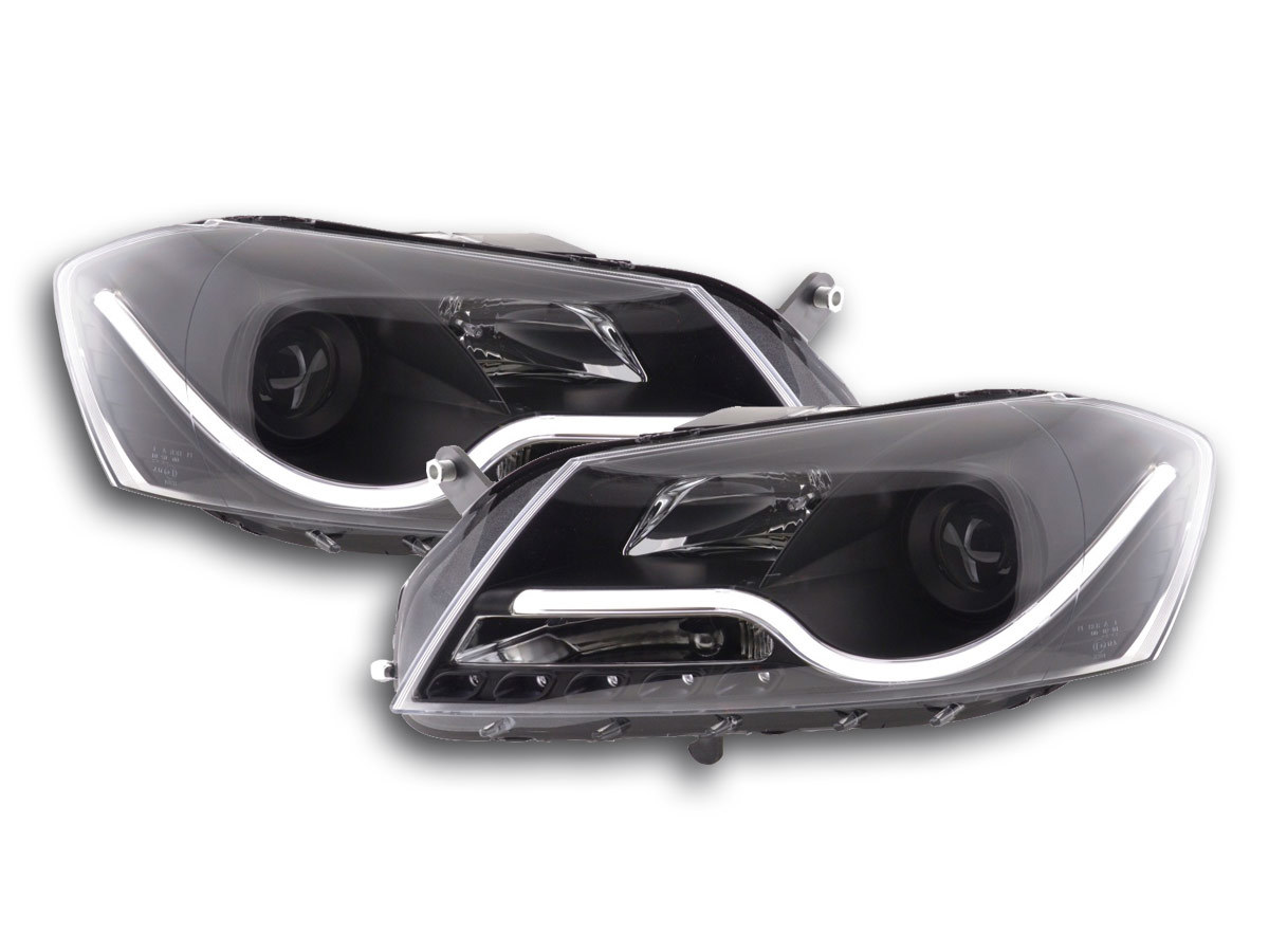 Scheinwerfer Set Daylight LED TFL-Optik VW Passat B7 3C 10- schwarz, Scheinwerfer, Fahrzeugbeleuchtung, Auto Tuning
