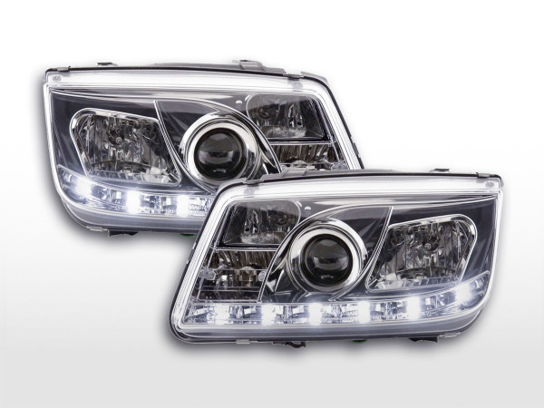 Scheinwerfer Set Daylight LED Tagfahrlicht VW Bora 98-05 chrom