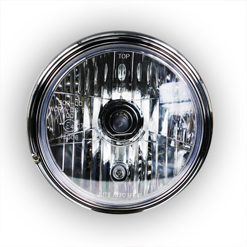 Scheinwerfer "LTD-Style" 7" | H4 | schwarz klares Glas | seitlich M8 | E-geprüft