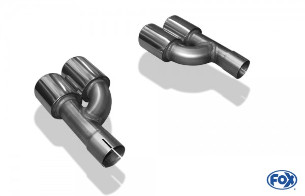 Audi A4 B7 3,0l TDI Endrohrpaar zum Aufstecken - 2x88x74 Typ 32 rechts/links Länge: 280mm, Anschlu