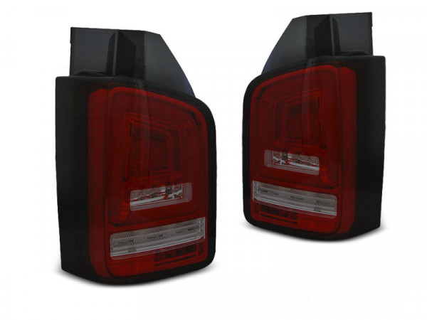 LED BAR Rücklichter rot getönt dynamische Blinker passend für VW T6 15-19 Tr