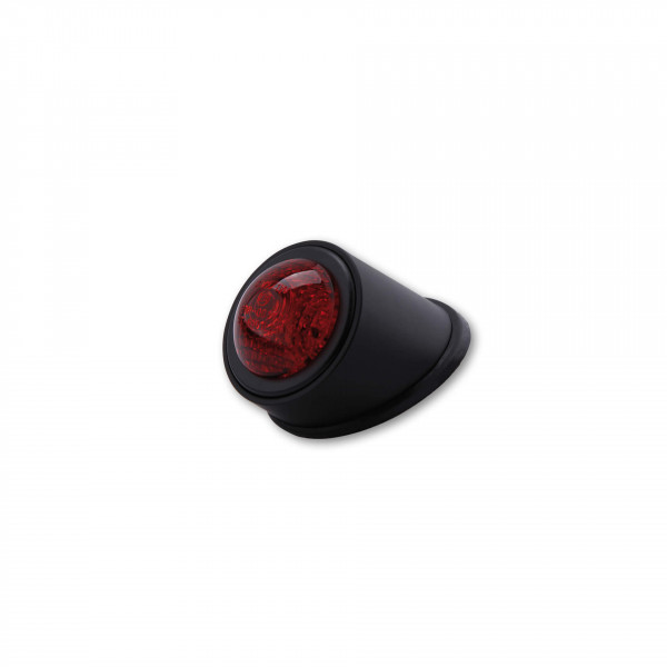 SHIN YO Old School TYP1 LED Rücklicht Chrom Rotes Glas, E-Geprüft (1Stck)