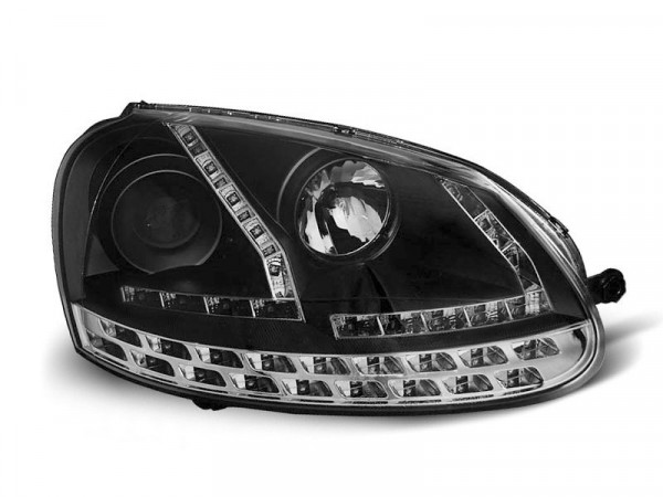 Scheinwerfer Tageslicht schwarz passend für VW Golf 5 03-08
