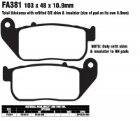 EBC-FA381 Bremsbeläge passend für Harley Davidson Sportster EBC-FA381 Bremsbeläge passend für Harley Davidson Sportster