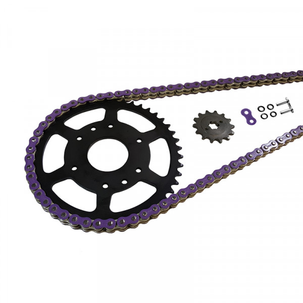 EK-Chain Kettensatz 525 MVXZ-2 für Cagiva Navigator 1000 Speichenrad Farbe Violett