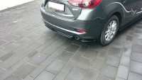 Mittlerer Diffusor Heck Ansatz Für Mazda 3 BM (Mk3) Facelift Schwarz Hochglanz