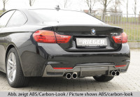 Rieger Heckeinsatz matt schwarz für BMW 4er F36 (3C) Gran Coupé (5-tür.) 05.14-06.15 (bis Facelift) Ausführung: Schwarz matt