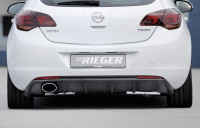 Rieger Heckeinsatz carbon look für Opel Astra J Schrägheck 11.08-09.12 (bis Facelift) Ausführung: Schwarz matt