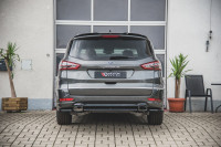 Mittlerer Diffusor Heck Ansatz Für Ford S-Max Vignale Mk2 Facelift Schwarz Hochglanz