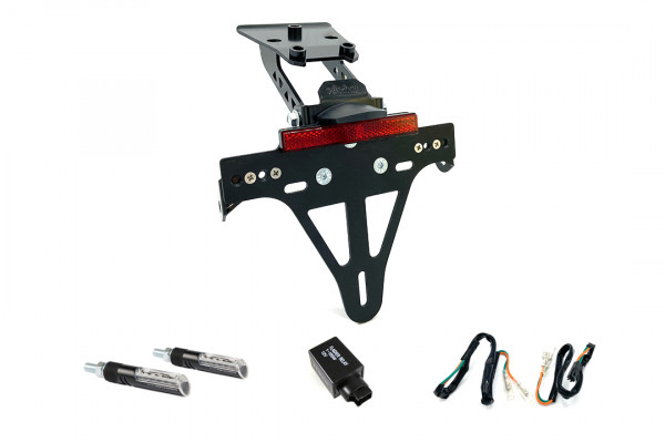 alpha Technik Kennzeichenhalter-Blinker-Kit IDEA für Honda CBR650F / CBR650FA und CB650F / CB650FA a