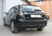 FOX Endschalldämpfer passend für Audi A3 8P Sportback 2x76 Typ 13 rechts/links FOX Endschalldämpfer passend für Audi A3 8P Sportback 2x76 Typ 13 rechts/links
