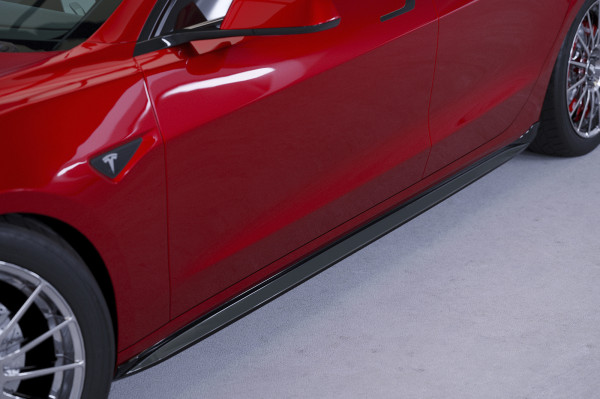 Seitenschweller für Tesla Model 3 SS474 Schwarz Hochglanz