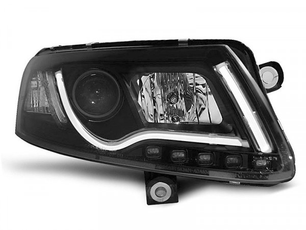 Xenon Scheinwerfer Röhrenlicht DRL schwarz passend für Audi A6 C6 04-08