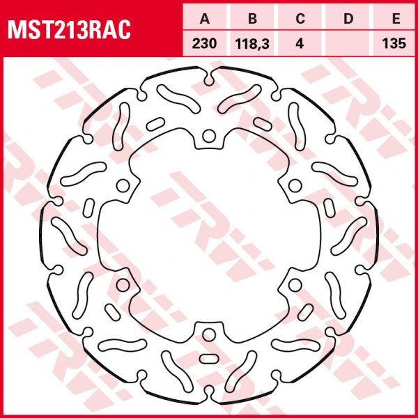 Bremsscheibe starr MST213RAC