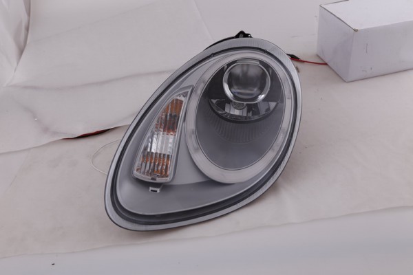 Scheinwerfer Set Daylight LED TFL-Optik Porsche Boxster Typ 987 Bj. 04-09 silber