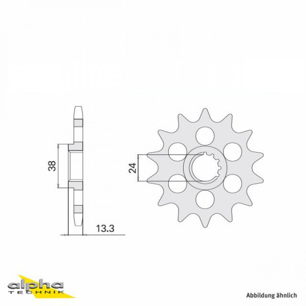 Ritzel 15 Zähne Teilung 630