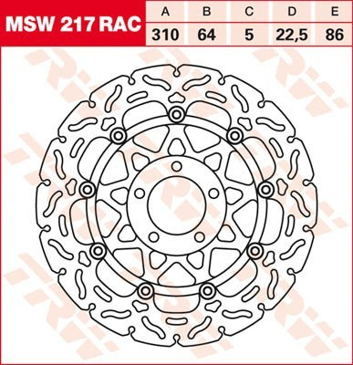 Bremsscheibe schwimmend MSW217RAC