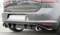 Rieger Heckeinsatz glanz schwarz für VW Golf 7 GTI 5-tür. 04.13-12.16 (bis Facelift)