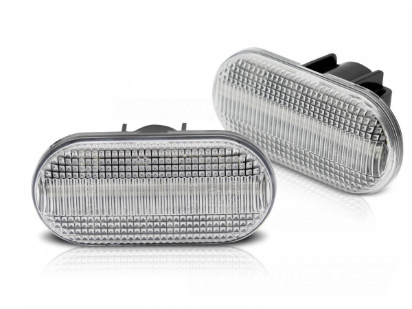 Weiße LED Blinker mit dynamischem Lauflicht passend für Renault Clio II, Twingo, Scenic, Kangoo