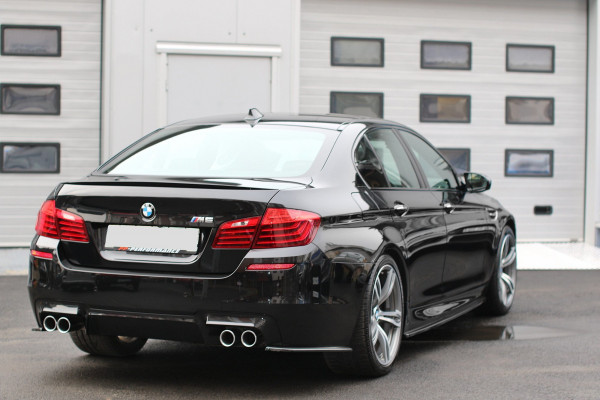 Heck Ansatz Flaps Diffusor Für BMW M5 F10 Schwarz Hochglanz