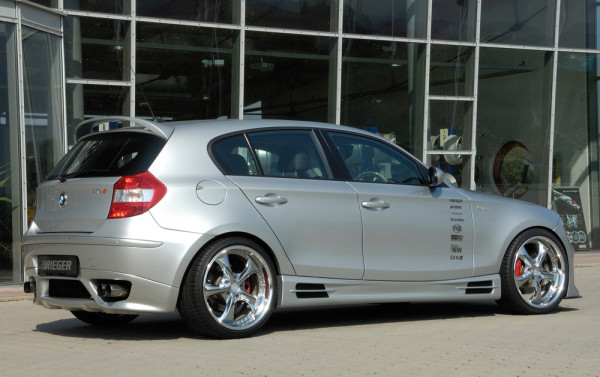 Rieger Seitenschweller rechts matt schwarz für BMW 1er E87 (187 / 1K2/1K4) 09.04-03.07 (bis Facel