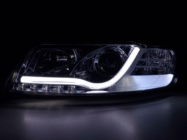 Scheinwerfer Set Daylight LED TFL-Optik Audi A4 B6 8E Bj. 01-04 chrom