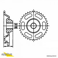 Kettenrad Stahl 44 Zähne Teilung 415 passend für Aprilia RS50 Kettenrad Stahl 44 Zähne Teilung 415 passend für Aprilia RS50