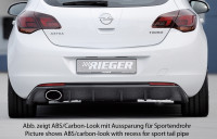 Rieger Heckeinsatz matt schwarz für Opel Astra J Schrägheck 11.08-09.12 (bis Facelift) Ausführung: Schwarz matt