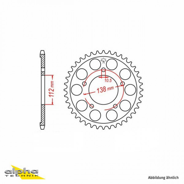 Kettenrad Stahl 48 Zähne Teilung 530 passend für Yamaha YZF-R6 RJ03