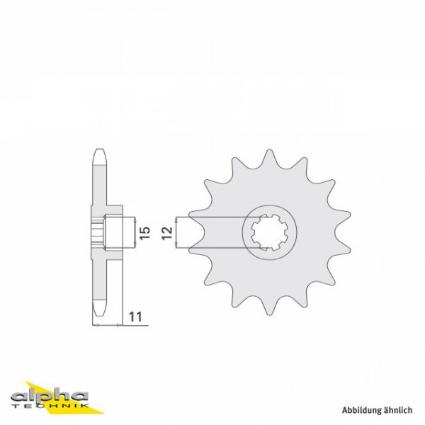Ritzel 11 Zähne Teilung 415 passend für Aprilia, Benelli, Malaguti u. a.