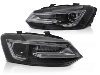 LED Scheinwerfer schwarz passend für VW Polo V 2009–2017 LED Scheinwerfer schwarz passend für VW Polo V 2009–2017