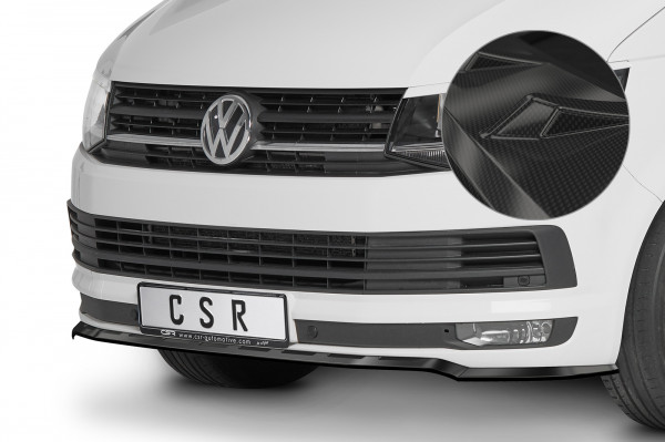 Cup-Spoilerlippe mit ABE für VW T6 CSL486-C Carbon Look Hochglanz