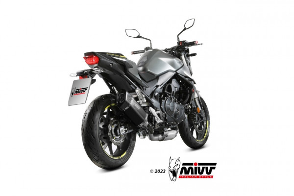 MIVV SR-1 Endschalldämpfer Edelstahl Schwarz passend für HONDA CB 750 HORNET 2023-2025