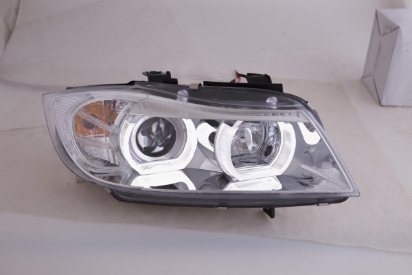 Scheinwerfer Set Xenon Daylight LED TFL-Optik BMW 3er E90/E91 Limo/Touring Bj. 05-08 chrom