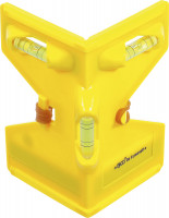 Pfosten-Winkel-Wasserwaage mit Magneten und Gummiband Pfosten-Winkel-Wasserwaage mit Magneten und Gummiband