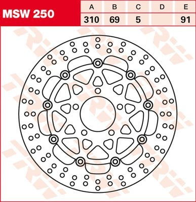 Bremsscheibe schwimmend MSW250