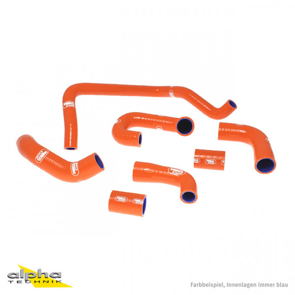 SAMCO SPORT Siliconschlauch Kit orange für KTM 990 Super Duke R Modelljahr 2008-2014