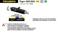 ARROW VELOCE Endschalldämpfer Aluminium Schwarz passend für Triumph Tiger 850-900 20-23 ARROW VELOCE Endschalldämpfer Aluminium Schwarz passend für Triumph Tiger 850-900 20-23