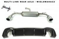 Ulter Sportauspuff passend für Volkswagen Golf VIII 2019- 2 Duplex Endrohre rund Ø100 Ulter Sportauspuff passend für Volkswagen Golf VIII 2019- 2 Duplex Endrohre rund Ø100