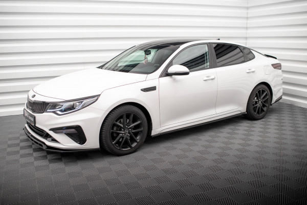 Seitenschweller Ansatz Für Kia Optima Mk4 Facelift Schwarz Hochglanz
