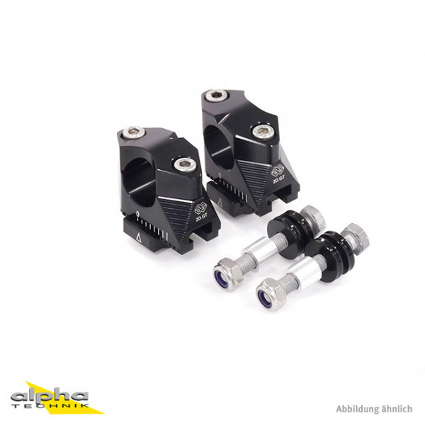 GILLES 2DGT verstellbare Lenkerböcke schwarz passend für Aprilia Tuono V4