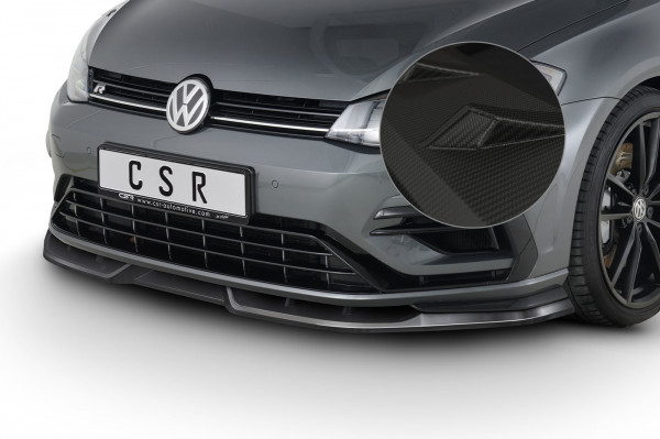 Cup-Spoilerlippe mit ABE für VW Golf 7 R CSL346-M Carbon Look Matt
