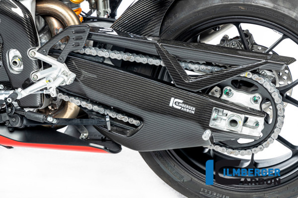 Ilmberger Carbon Schwingenabdeckung links glanz für Aprilia RSV4 / Tuono V4 2021-