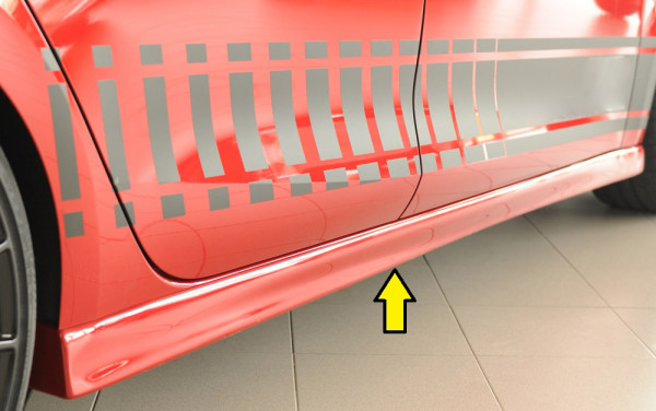 Rieger Seitenschweller rechts (XS) matt schwarz für Seat Leon (KL) 5-tür. (Schrägheck) 04.20-