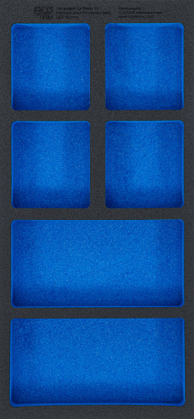 Werkstattwageneinlage 1/3 leer mit 6 Ablagefächern