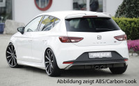 Rieger Heckeinsatz glanz schwarz für Seat Leon FR (5F) 5-tür. 01.13-12.16 (bis Facelift) Ausführung: Schwarz matt